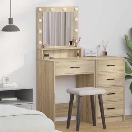 Smyckebord Sonoma-ek 50 x 41 x 135 cm Konstruerat trä