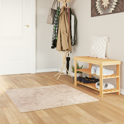 Mattlöpare MARSA Beige 100 x 100 cm Polyester och PVC