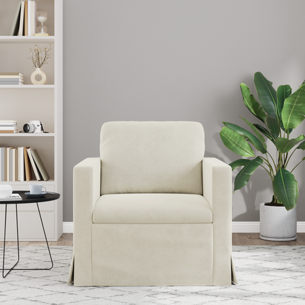 Soffa Kräm 78 x 78 x 80 cm Sammet