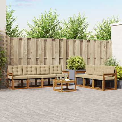 Utomhussoffset 8 st Naturlig och Beige