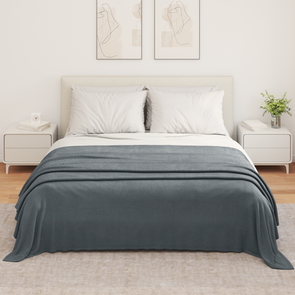 Kastfilt Mörkgrå 350 x 270 cm Fleece