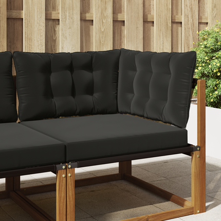 Utomhus Soffa Kudde Polyester Svart 80 x 43 x 10 cm