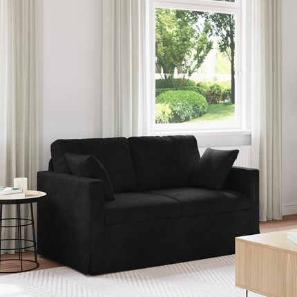 Soffa Svart 138 x 78 x 80 cm Sammet