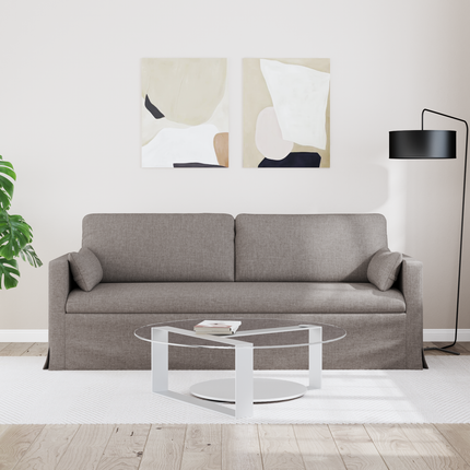 Soffa Taupe 198 x 78 x 80 cm tyg