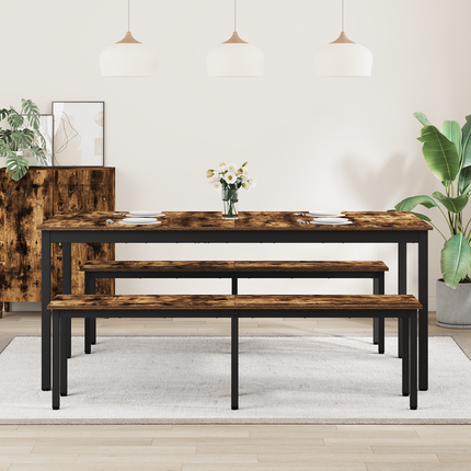 Matbord 2 st 180 x 90 x 75 cm Konstruerat trä Rektangulär