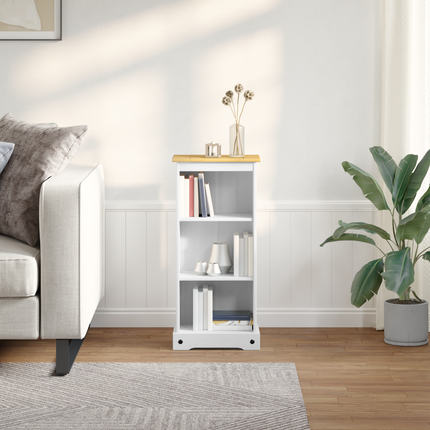 Bokhylla Vit 46 x 29 x 100 cm Massiv furu