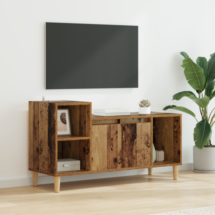TV-skåp 100 x 35 x 55 cm Gammalt trä Konstruerat trä