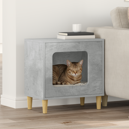 Katt hus Betong 51 x 30 x 52 cm Konstruerat trä
