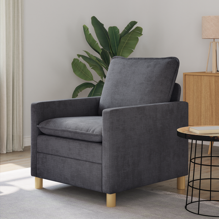 Soffa Mörkgrå 76 x 81 x 87,5 cm Polyester