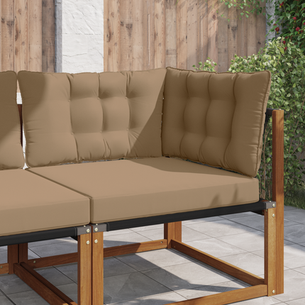 Utomhus Soffa Kudde Polyester Taupe 80 x 43 x 10 cm