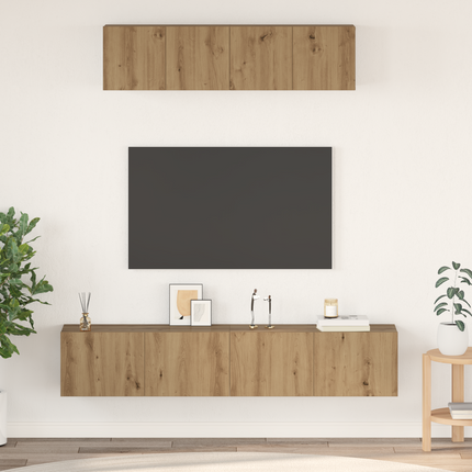 TV-bänkset 4 st Artisan Ek Konstruerat trä