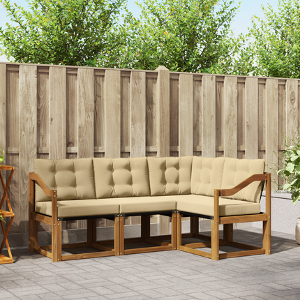 Utomhussoffset 4 st Naturlig och Beige