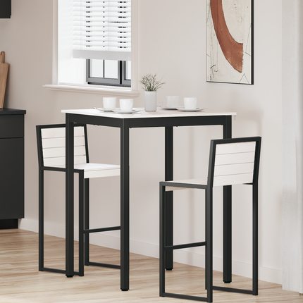 Barbord Vit 80 x 80 x 105 cm Massiv furu