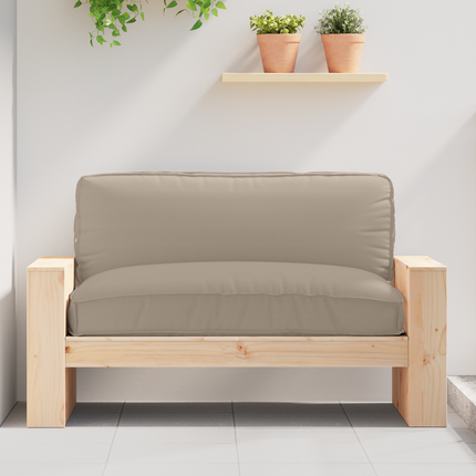 Kudde Taupe 120 x 80 x 12 cm Oxford Tyg
