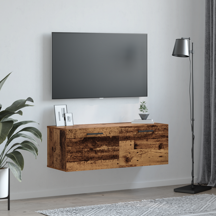 Väggskåp 100 x 36.5 x 35 cm Konstruerat trä Gammalt trä