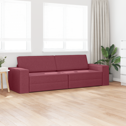 Soffsäng Vinröd 245 x 78 x 77 cm tyg