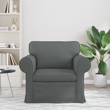 Soffa Mörkgrå 95 x 82 x 80 cm tyg