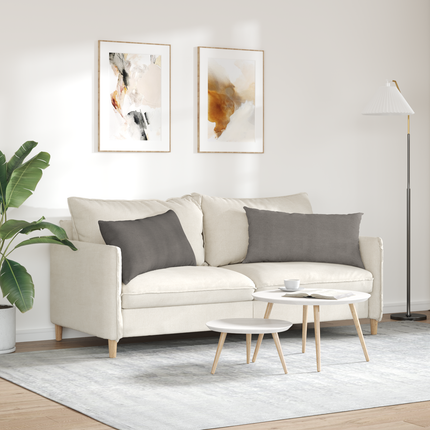 Sofakuddar 2 st Ljusgrå 80 x 40 cm Kordread tyg