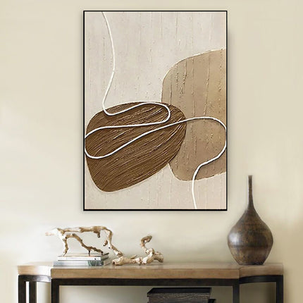 Neutral Color Abstract Handmade Painting Large Modern Palette Knife Texture Colorful Wall Art Oil Painting On Canvas Artwork