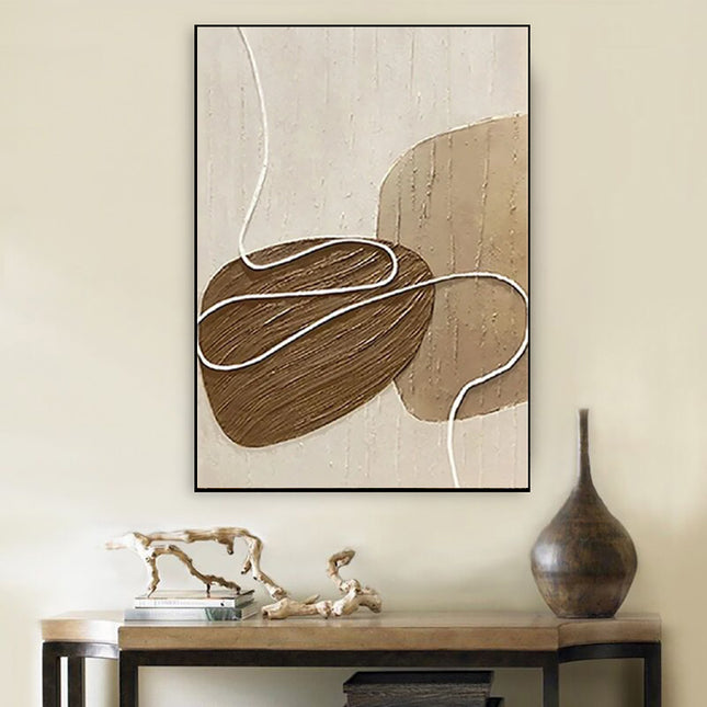 Neutral Color Abstract Handmade Painting Large Modern Palette Knife Texture Colorful Wall Art Oil Painting On Canvas Artwork