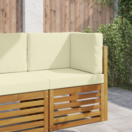 Utomhus Soffa Kudde Polyester Kräm 60 x 60 x 8 cm