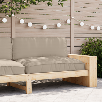 Kudde Taupe 120 x 80 x 12 cm Oxford Tyg