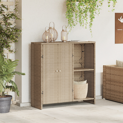 Förvaringsskåp med hylla Beige 100 x 36 x 102 cm Rotting