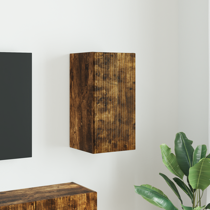 TV Vägghylla 30 x 31 x 60 cm Rökt ek Konstruerat trä