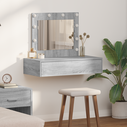 Smyckebord Grå 83 x 40 x 70 cm Konstruerat trä