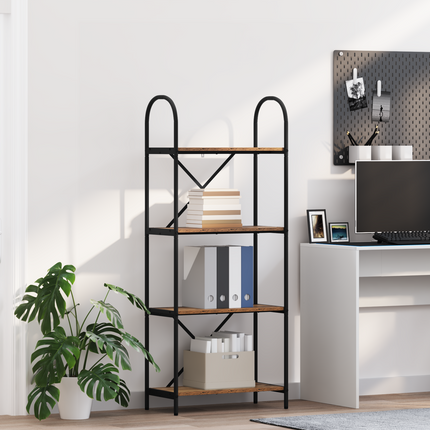 Hyllsystem 4 nivåer 60 x 30 x 146 cm Konstruerat trä