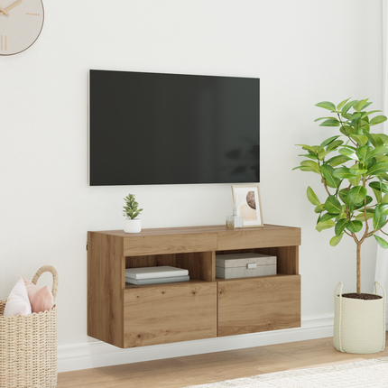 TV Vägghylla 80 x 30 x 40 cm Artisan Ek Konstruerat trä