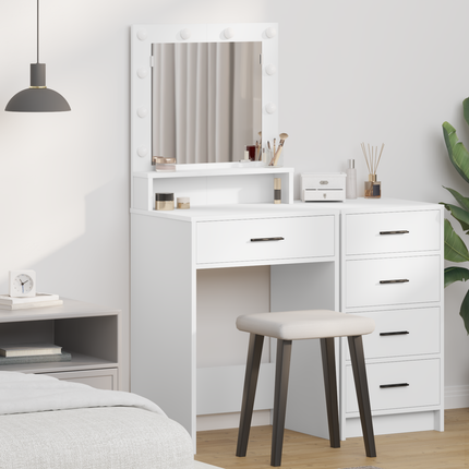 Smyckebord Vit 50 x 41 x 135 cm Konstruerat trä