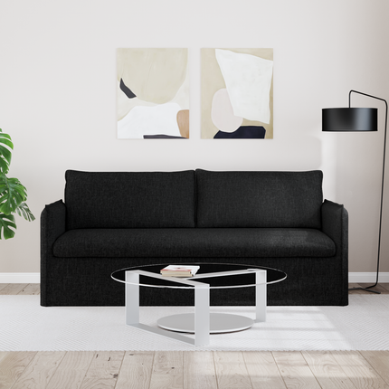 Soffa Svart 196 x 82 x 85 cm tyg