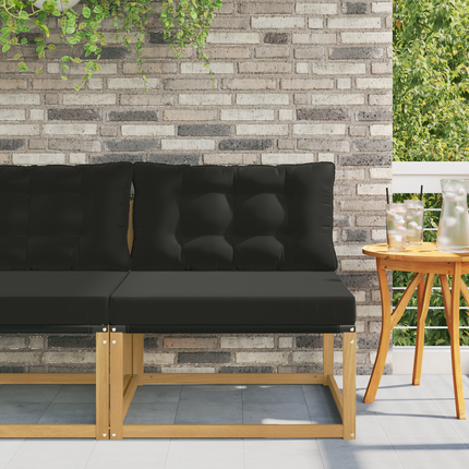 Utomhus Mellansoffa med kudde Vit 79 x 83 x 73 cm stål
