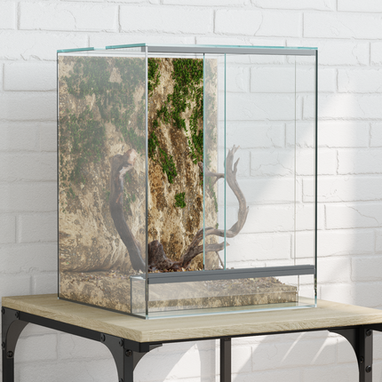 Terrarium med lagring Transparent 30 x 30 x 40 cm Glas