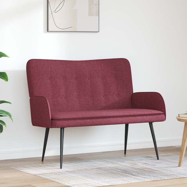 2-sits soffa Vinröd 115 x 61 x 87 cm Tyg