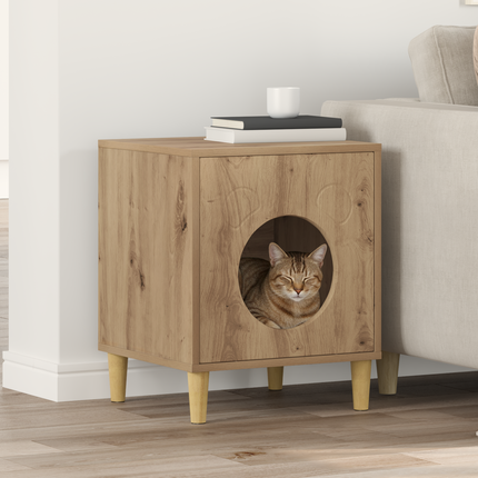 Katt hus Artisan Ek 42,5 x 40 x 53 cm Konstruerat trä