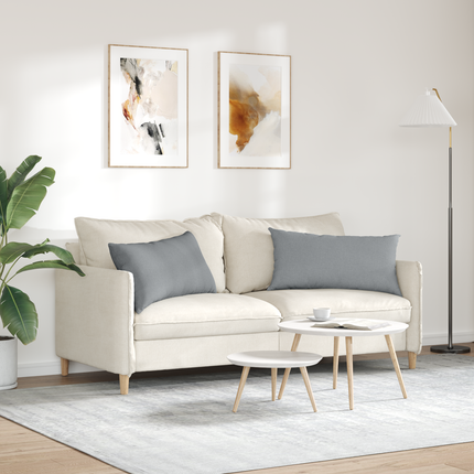 Sofakuddar 2 st tyg Ljusgrå 80 x 40 cm