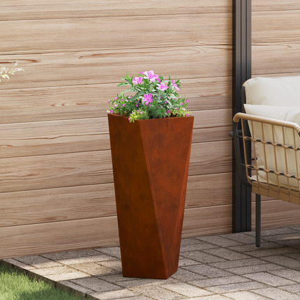 Planteringskärl 2 pcs Rostig 30 x 30 x 75 cm