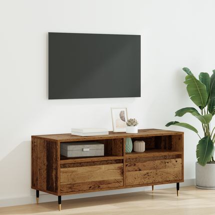 TV-skåp med låda Gammalt trä 100 x 34,5 x 44,5 cm