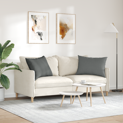Sofakuddar 2 st tyg Mörkgrå 70 x 50 cm