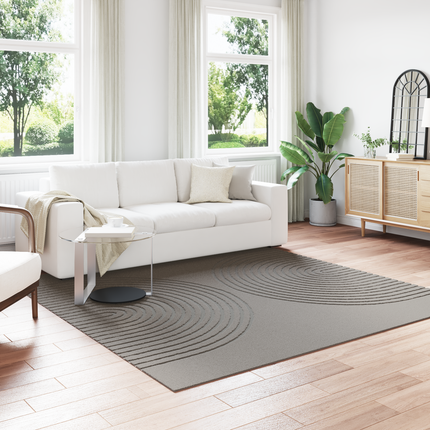 Områdesmattor Fyrkantig GALATI Grå 240 x 240 cm Polyester