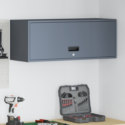 Vägghylla för garage Antracit 90 x 33 x 35 cm