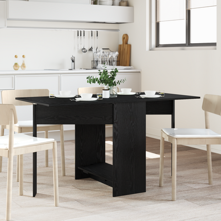 Matbord 138 x 70 x 73,5 cm Konstruerat trä Svart ek Rektangulär