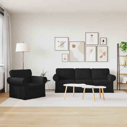 Soffset 2 st Svart tyg