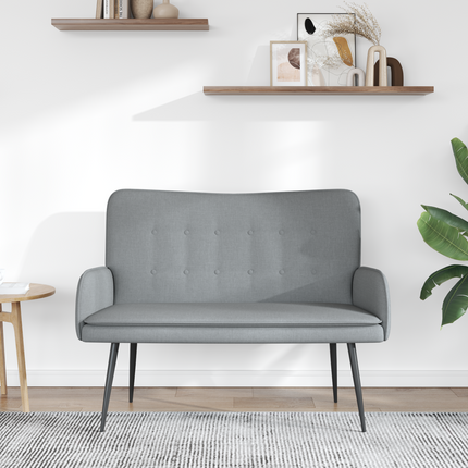 2-sits soffa Ljusgrå 115 x 61 x 87 cm Tyg