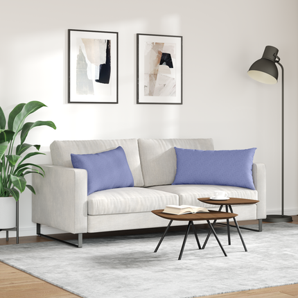 Sofakuddar 2 st tyg Jeansblå 80 x 40 cm