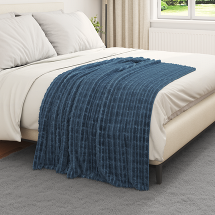 Kastfilt Mörkblå 150 x 130 cm Fleece