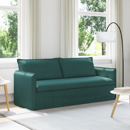Soffa Mörkgrön 196 x 82 x 85 cm tyg