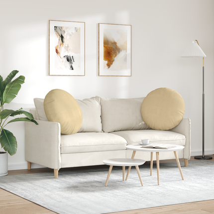 Sittkuddar 2 st Kordread tyg Grågrön Ø60 x 21 cm